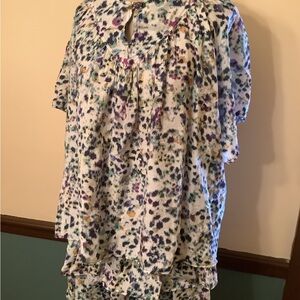 Munthe Short Sleeve Colorful Top 8 and Matching Mini Skirt 10 NWOT